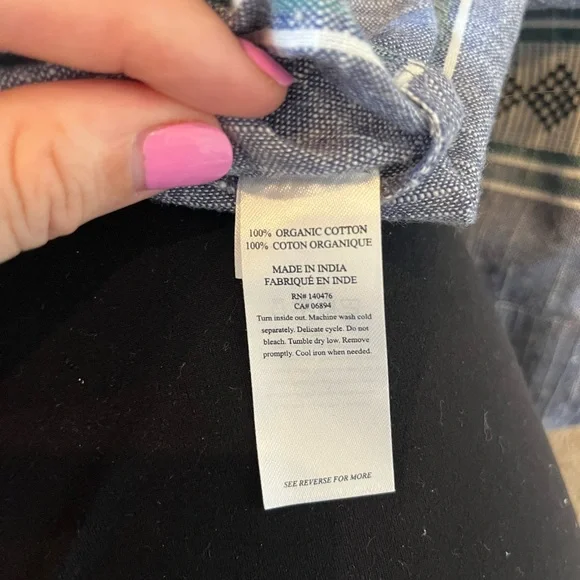 Faherty Hailee Dress Navy Jacquard Small - Picture 11 of 11